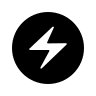 Lightning Circle Symbol (Filled) Free Open-Source SVG Icon