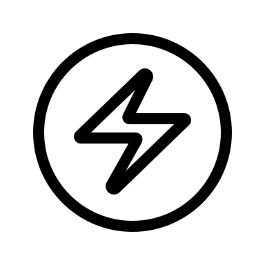 Lightning Circle Symbol (Outline) Free Open-Source SVG Icon (Bitcoin Icons)