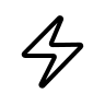 Lightning Symbol (Outline) Free Open-Source SVG Icon