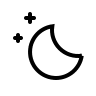 Moon Symbol (Outline) Free Open-Source SVG Icon