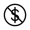 No Dollar Currency Symbol (Outline) Free Open-Source SVG Icon