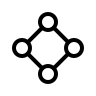 Node 0 Connections (Outline) Free Open-Source SVG Icon