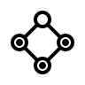 Three Connections Node (Outline) Free Open-Source SVG Icon