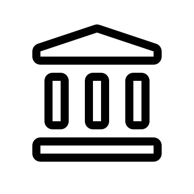 Pantheon Building (Outline) Free Open-Source SVG Icon (Bitcoin Icons)