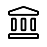 Pantheon Building (Outline) Free Open-Source SVG Icon