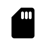 SD Card Storage Device (Filled) Free Open-Source SVG Icon