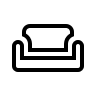 Sofa Design (Outline) Free Open-Source SVG Icon