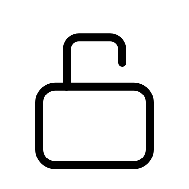 Unlock Feature (Outline) Free Open-Source SVG Icon (Bitcoin Icons)