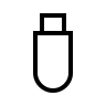 USB Connector (Outline) Free Open-Source SVG Icon