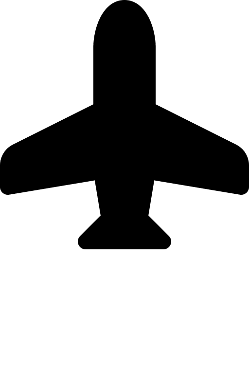 Filled Airplane Symbol (Bootstrap) Free Open-Source SVG Icon (Bootstrap Icons)