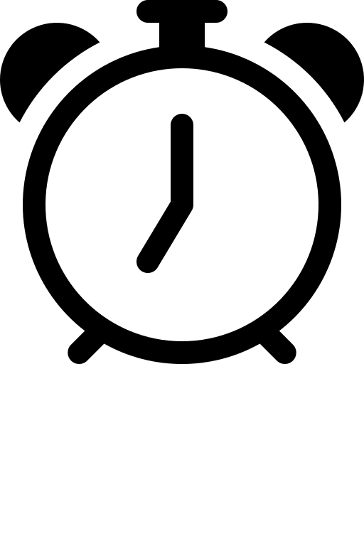 Alarm Clock Free Open-Source SVG Icon (Bootstrap Icons)