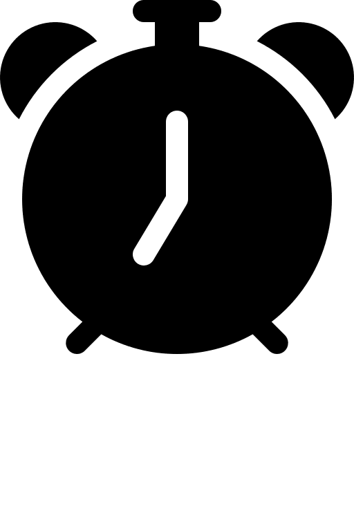 Alarm Clock (Filled) Free Open-Source SVG Icon (Bootstrap Icons)