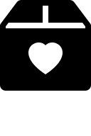 Filled Heart in Box (Bootstrap) Free Open-Source SVG Icon