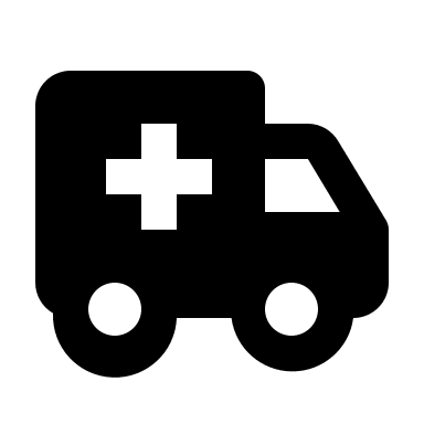 Ambulance Vehicle (Solid) Free Open-Source SVG Icon (BoxIcons Solid)