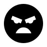 Angry Face Emotion (Solid) Free Open-Source SVG Icon