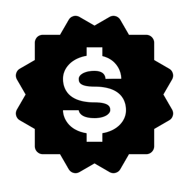 Dollar Badge (Solid) Free Open-Source SVG Icon (BoxIcons Solid)