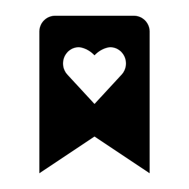 Heart-Shaped Bookmark (Solid) Free Open-Source SVG Icon (BoxIcons Solid)