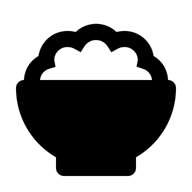 Rice Bowl (Solid) Free Open-Source SVG Icon (BoxIcons Solid)