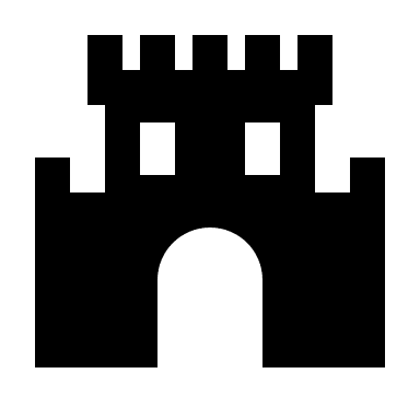 Castle Structure (Solid) Free Open-Source SVG Icon (BoxIcons Solid)