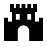 Castle Structure (Solid) Free Open-Source SVG Icon