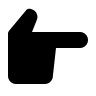 Right Hand Gesture (Solid) Free Open-Source SVG Icon