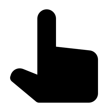 Raised Hand Gesture (Solid) Free Open-Source SVG Icon (BoxIcons Solid)