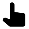 Raised Hand Gesture (Solid) Free Open-Source SVG Icon