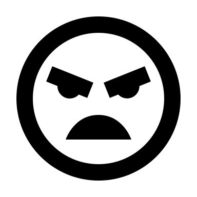 Angry Face Emotion Free Open-Source SVG Icon (BoxIcons)