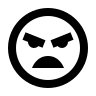 Angry Face Emotion Free Open-Source SVG Icon