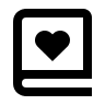 Heart-Shaped Book Free Open-Source SVG Icon