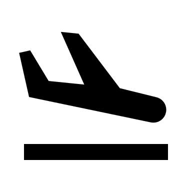 Landing Airplane (BoxIcons) Free Open-Source SVG Icon (BoxIcons)