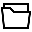 Open Folder (Bytesize) Free Open-Source SVG Icon