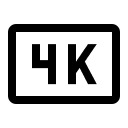 4K Resolution Display Free Open-Source SVG Icon