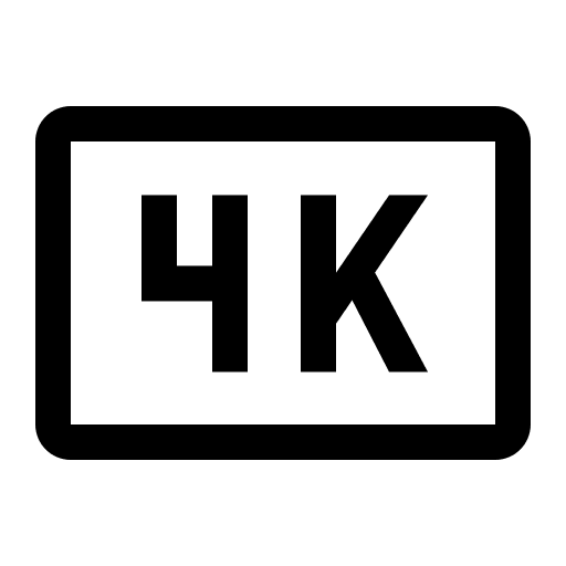 4K Resolution Display Free Open-Source SVG Icon (Carbon)