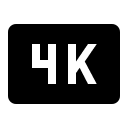 4K Resolution Video (Filled) Free Open-Source SVG Icon