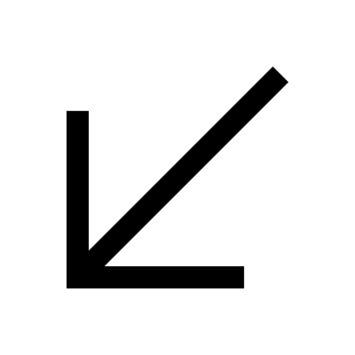 Down Left Arrow (Carbon) Free Open-Source SVG Icon (Carbon)