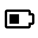 Half Charged Battery (Carbon) Free Open-Source SVG Icon