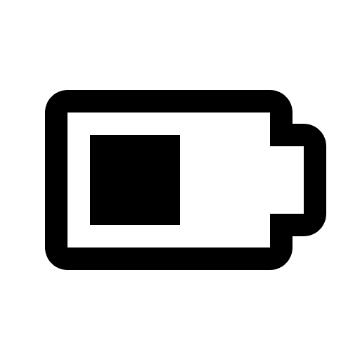 Half Charged Battery (Carbon) Free Open-Source SVG Icon (Carbon)