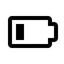 Quarter Battery Charge (Carbon) Free Open-Source SVG Icon