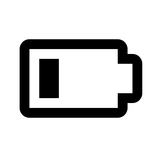 Quarter Battery Charge (Carbon) Free Open-Source SVG Icon (Carbon)