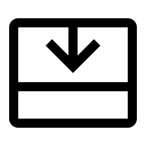 Bottom Panel Close Button Free Open-Source SVG Icon (Carbon)