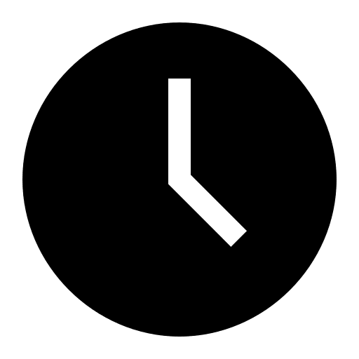 Filled Clock Time Free Open-Source SVG Icon (Carbon)