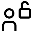 Unlocked User Access Free Open-Source SVG Icon