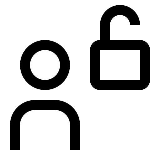 Unlocked User Access Free Open-Source SVG Icon (Carbon)