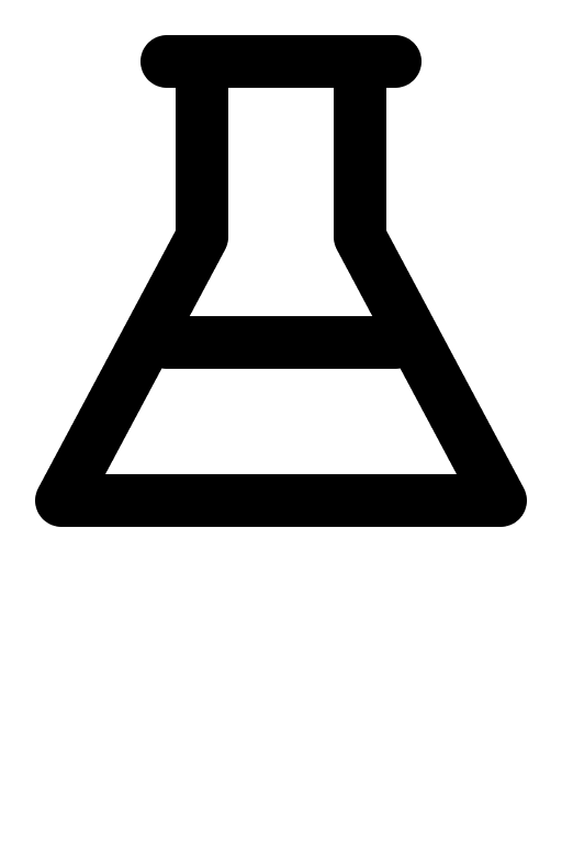 Conical Flask Laboratory Equipment Free Open-Source SVG Icon (Charm Icons)