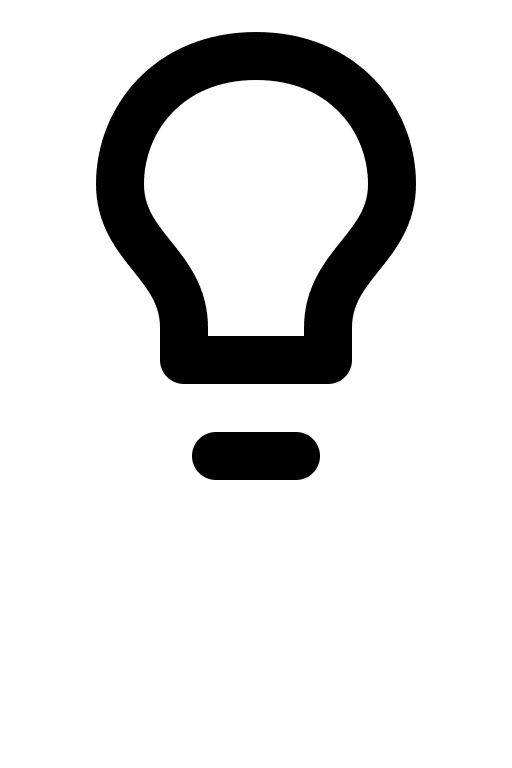 Lightbulb Symbol Free Open-Source SVG Icon (Charm Icons)