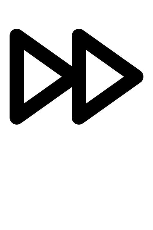 Fast Forward Media Control Free Open-Source SVG Icon (Charm Icons)