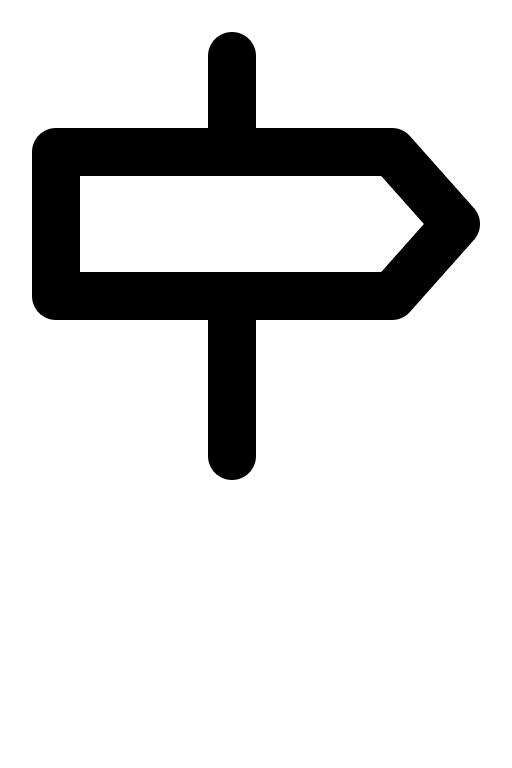 Signpost Directional Marker Free Open-Source SVG Icon (Charm Icons)