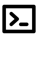 Terminal Command Line Interface Free Open-Source SVG Icon