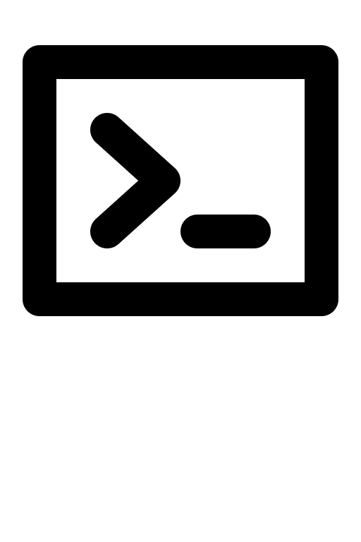 Terminal Command Line Interface Free Open-Source SVG Icon (Charm Icons)